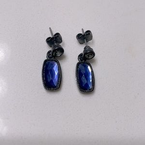 Blue Gem Earrings